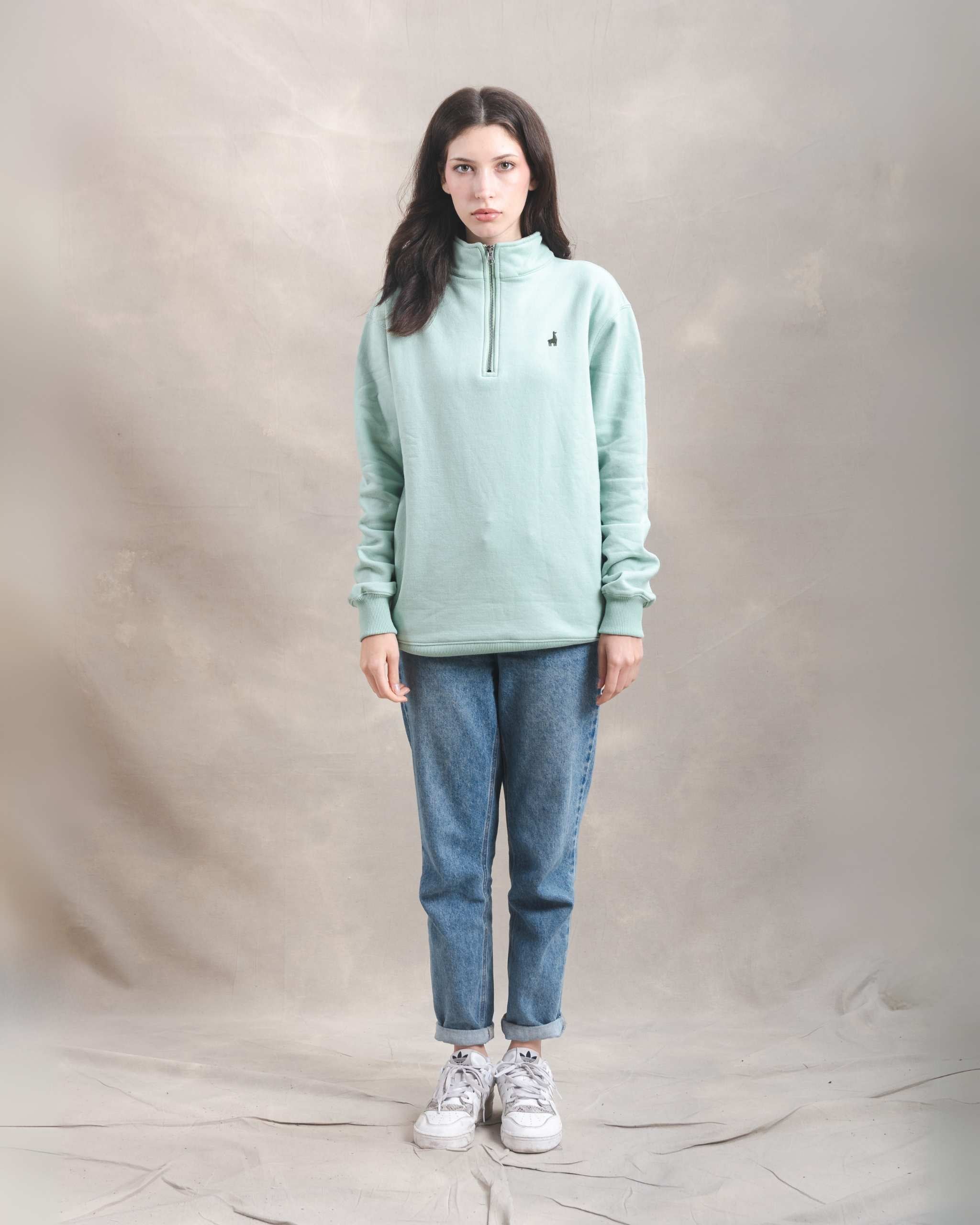 Polera Quarter Zip Menta
