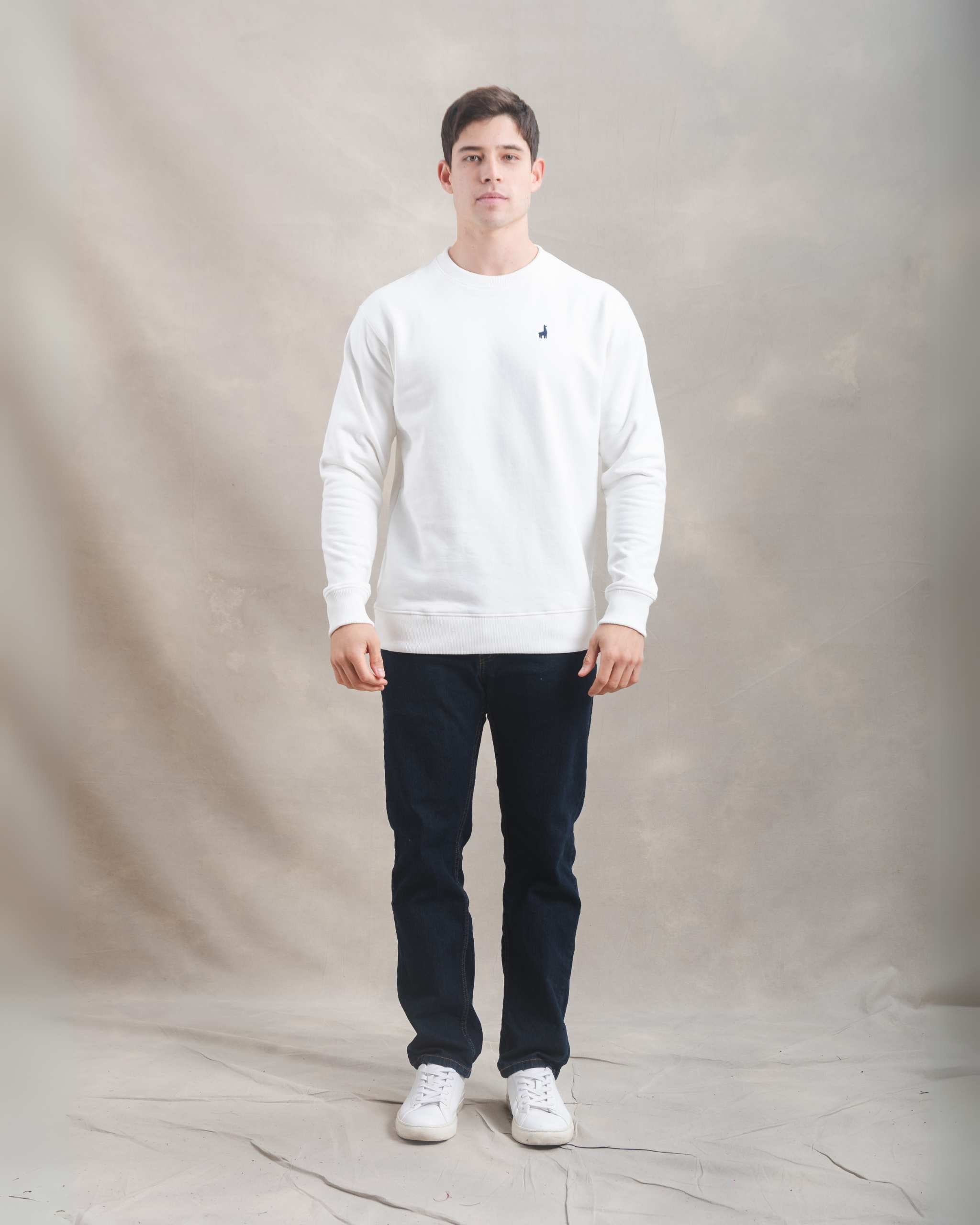 Polera Crewneck Blanco Marfil