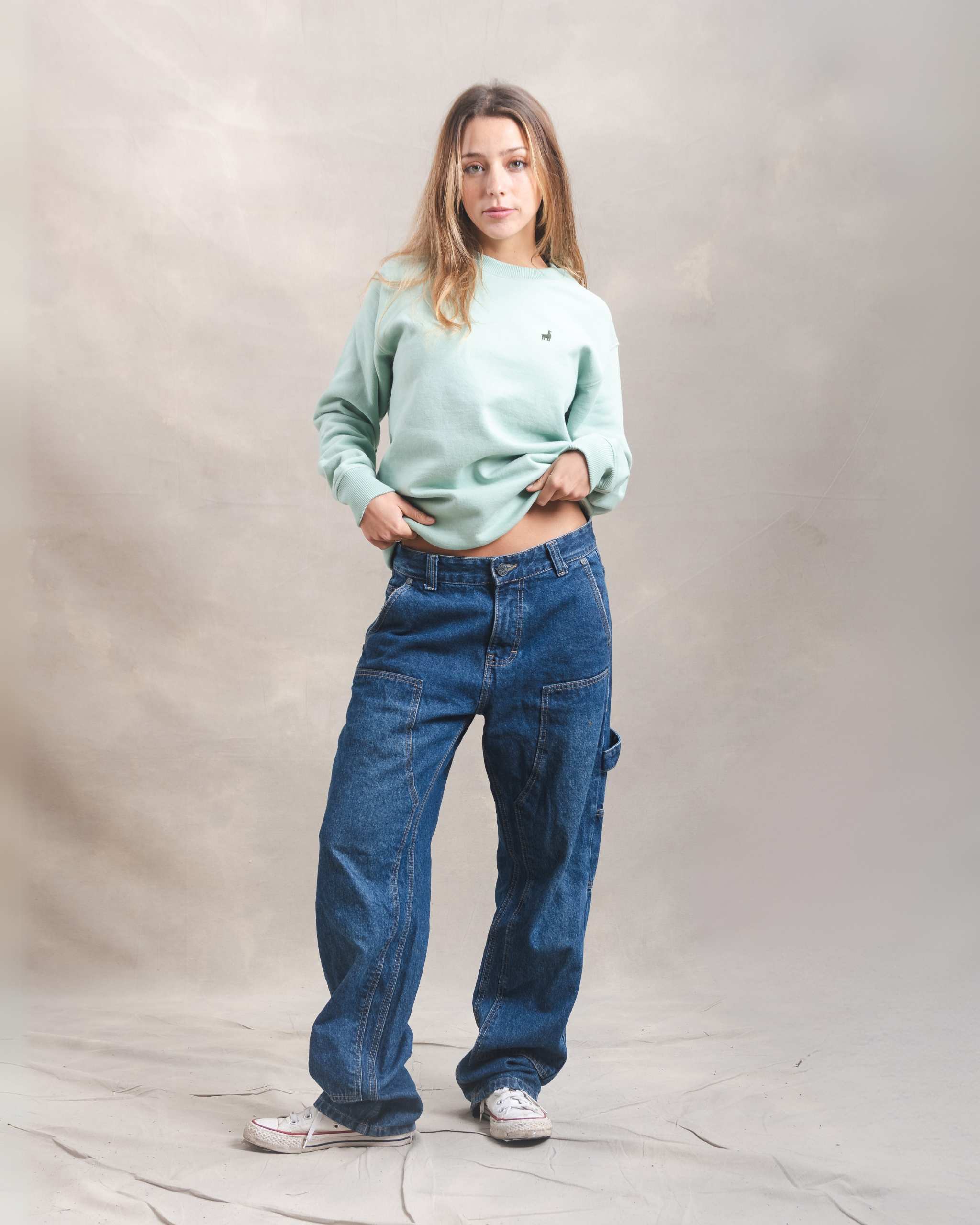 Polera Crewneck Oversize Menta