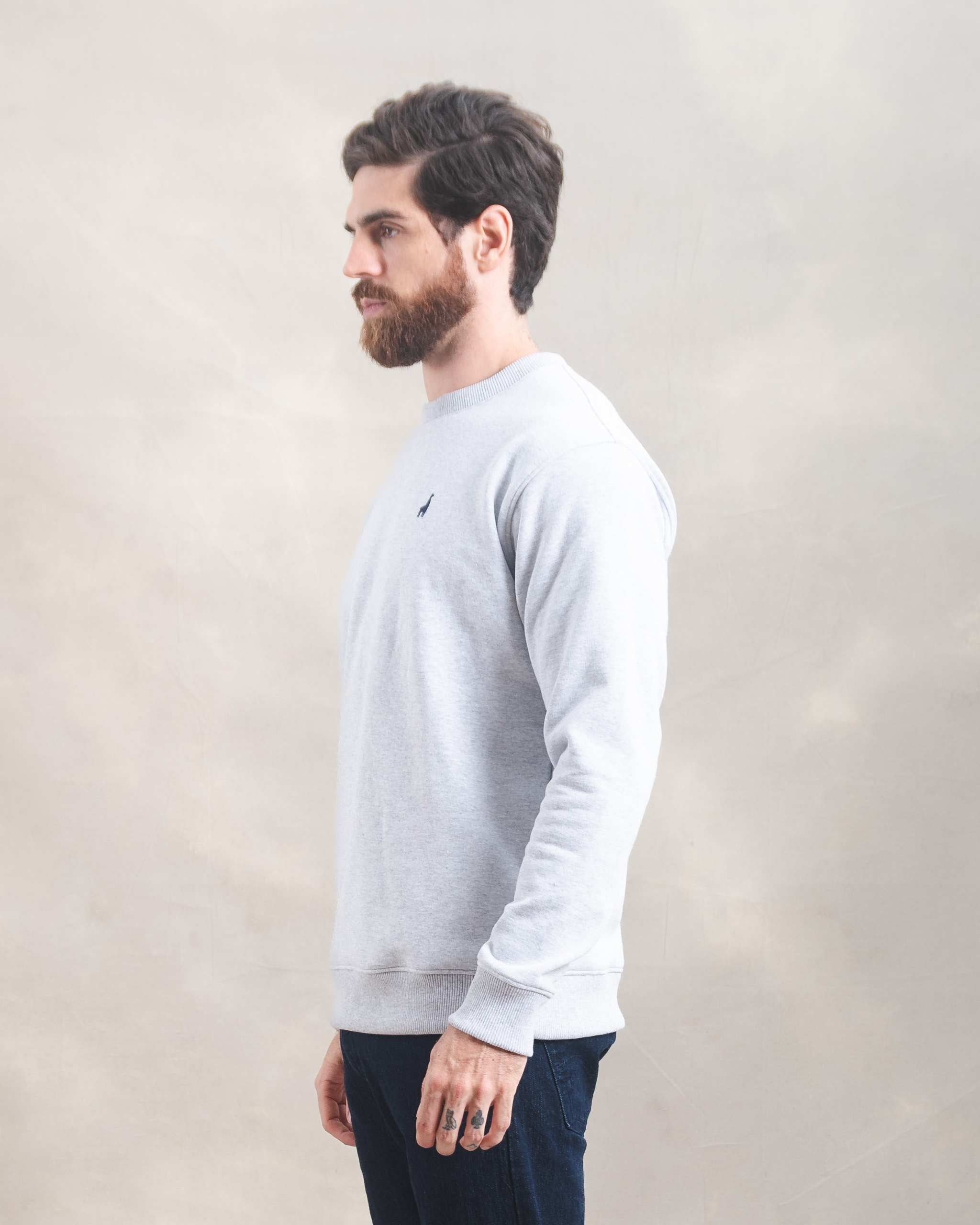 Polera Crewneck Gris Melange