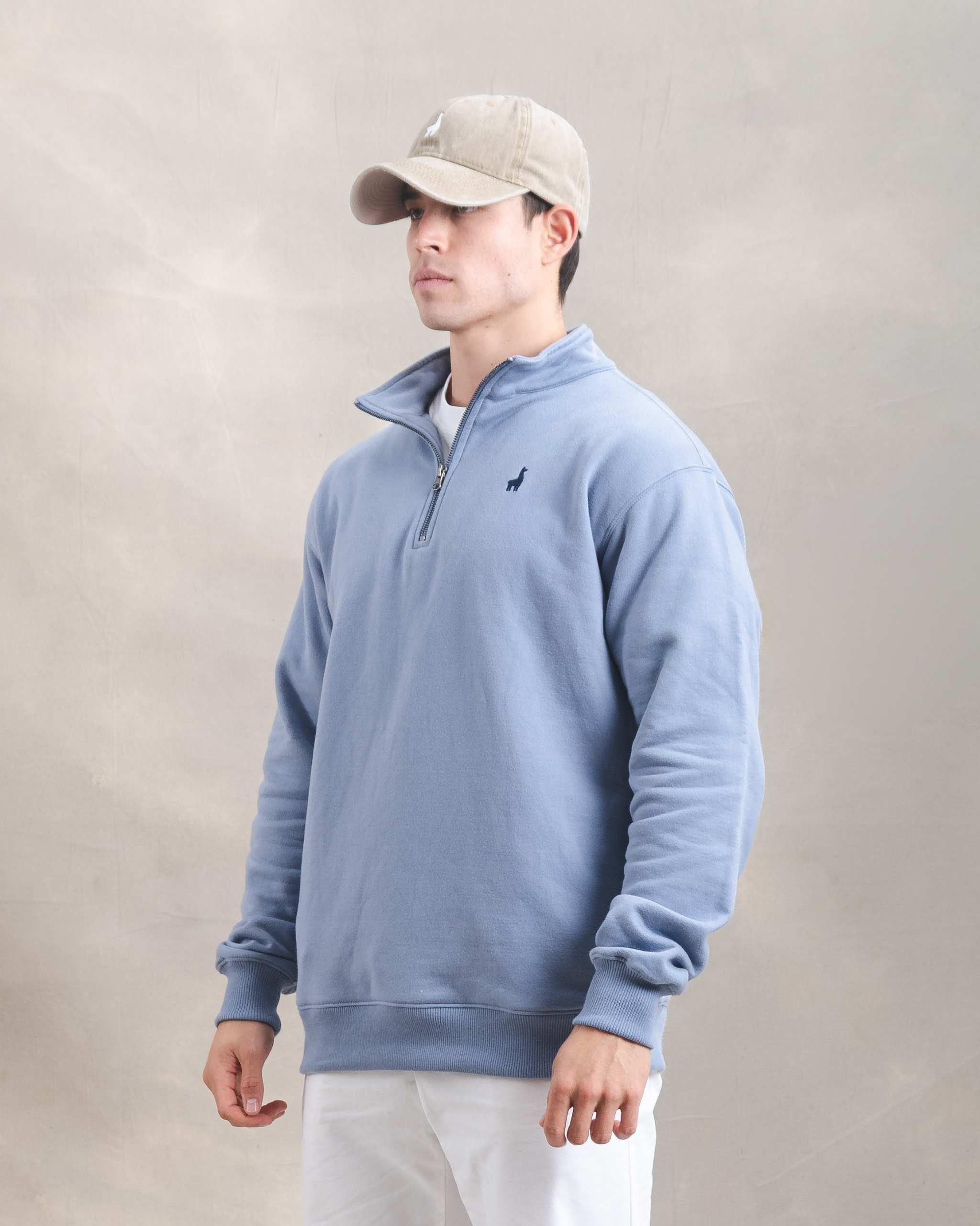 Polera Quarter Zip Blue Lila