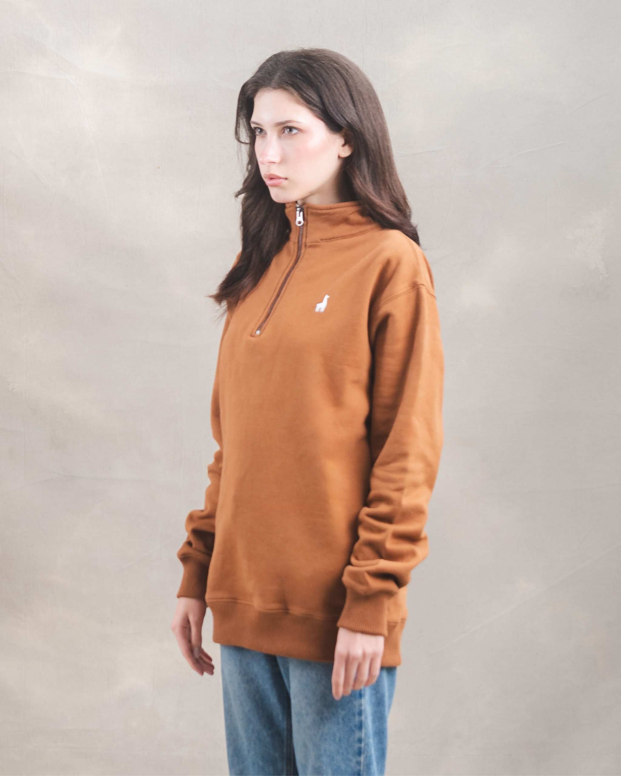 Polera Quarter Zip Camel