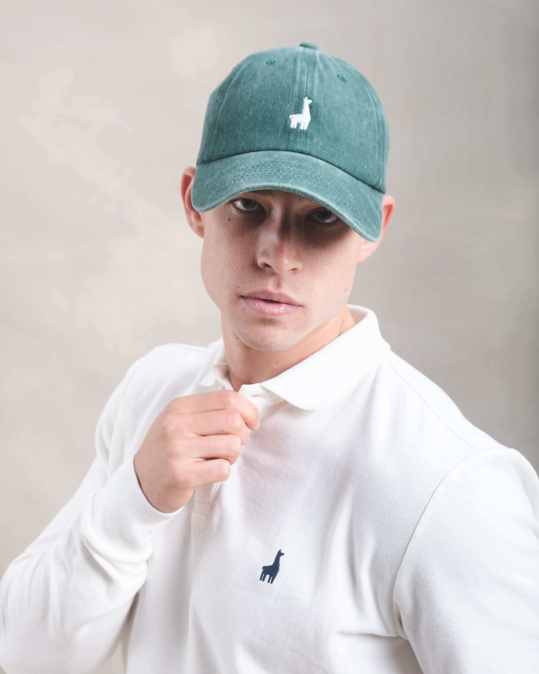 Polo Piqué Manga Larga Blanco Marfil