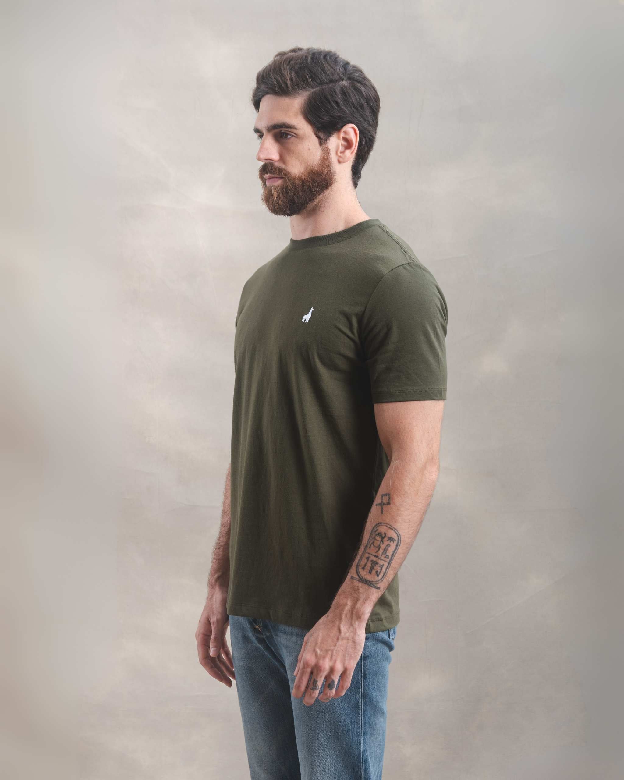 Polo Verde Militar 100% Soft Pima