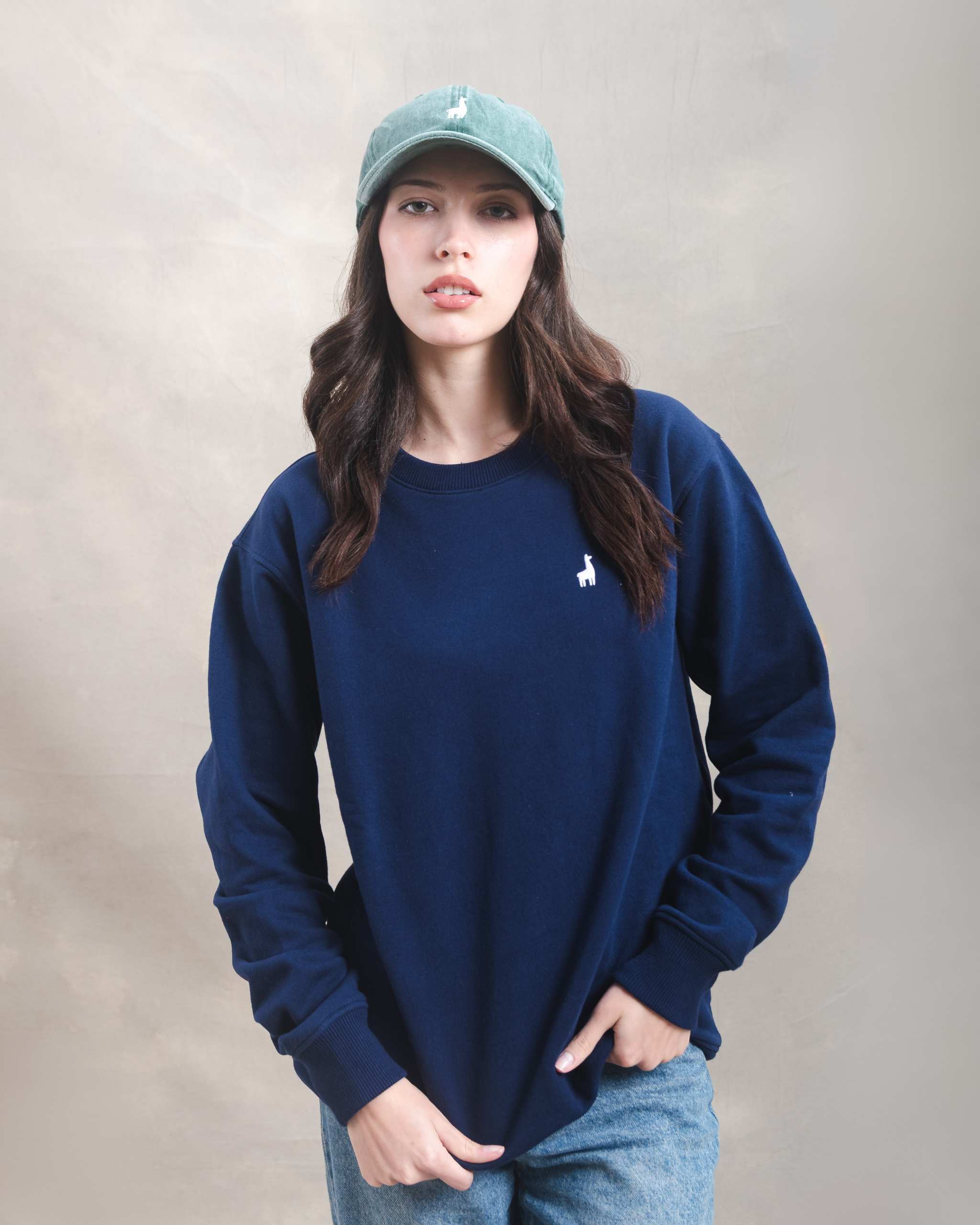 Polera Crewneck Oversize Azul