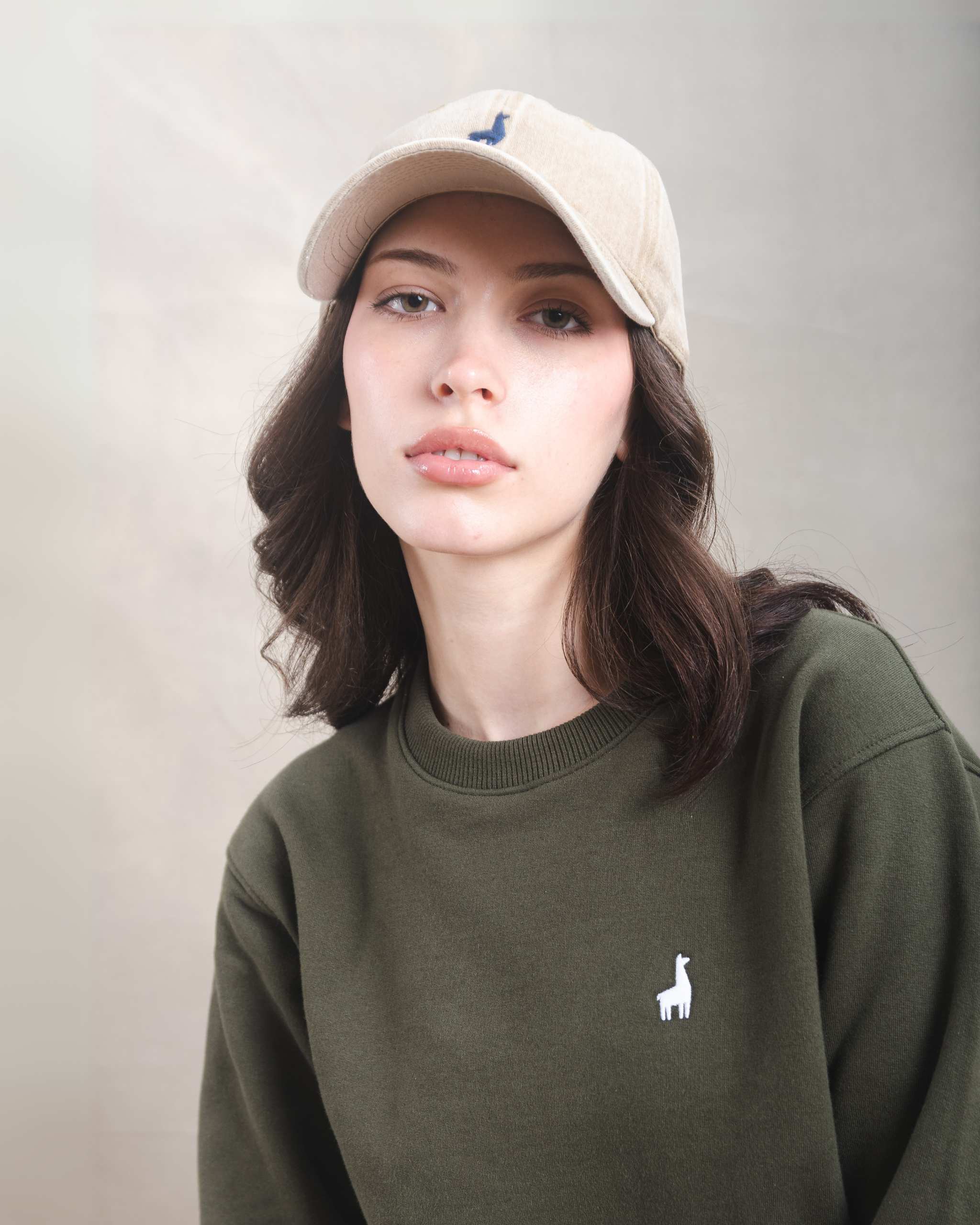 Polera Crewneck Oversize Verde Militar