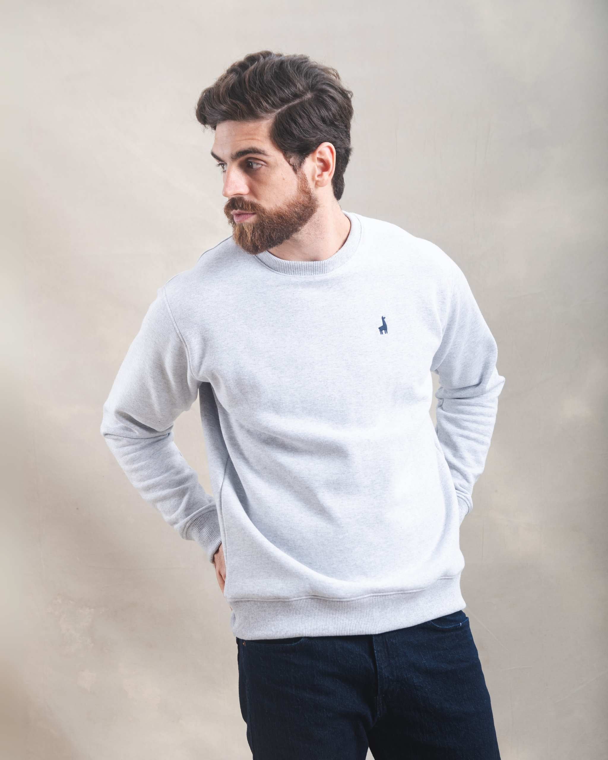 Polera Crewneck Gris Melange