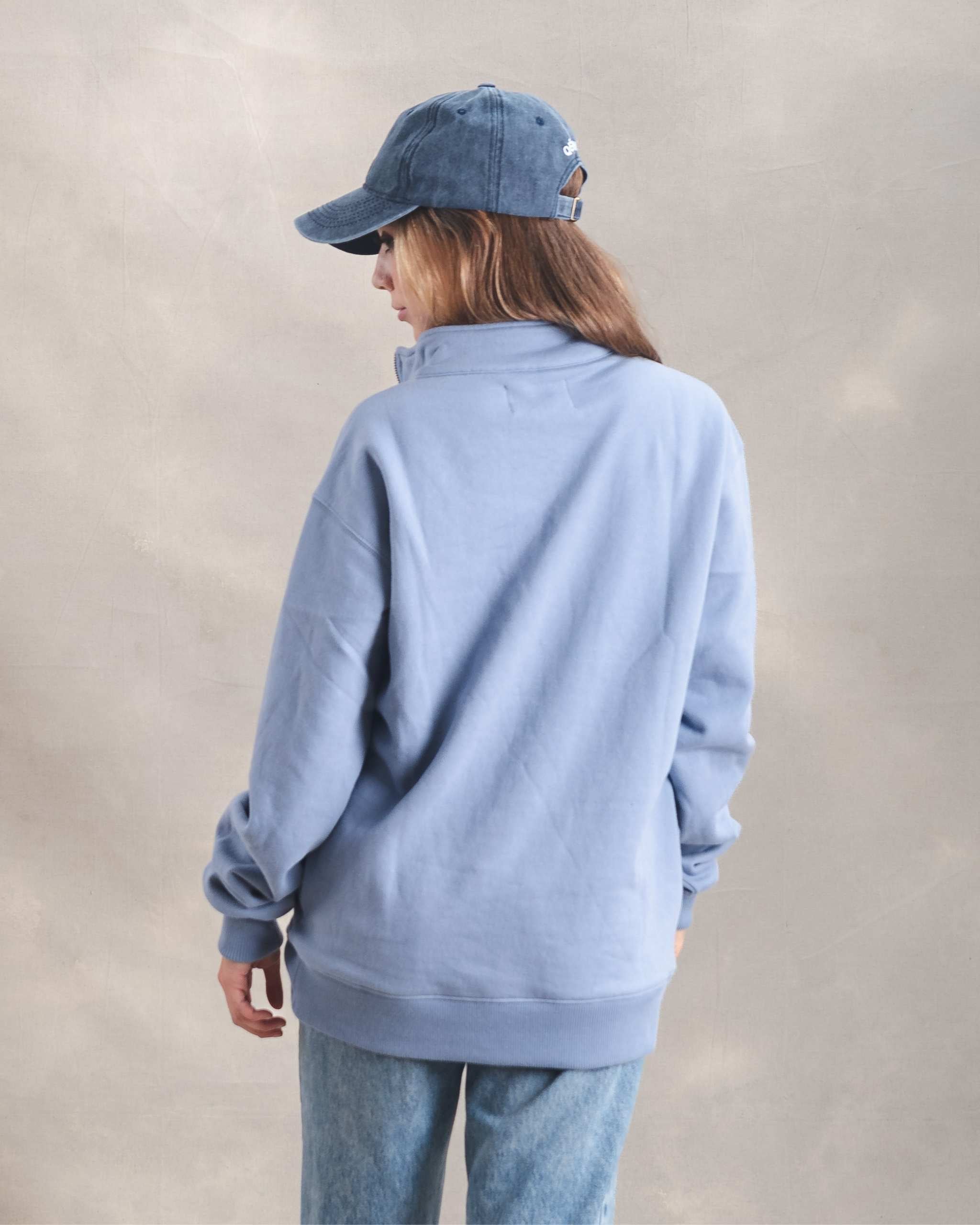 Polera Quarter Zip Blue Lila