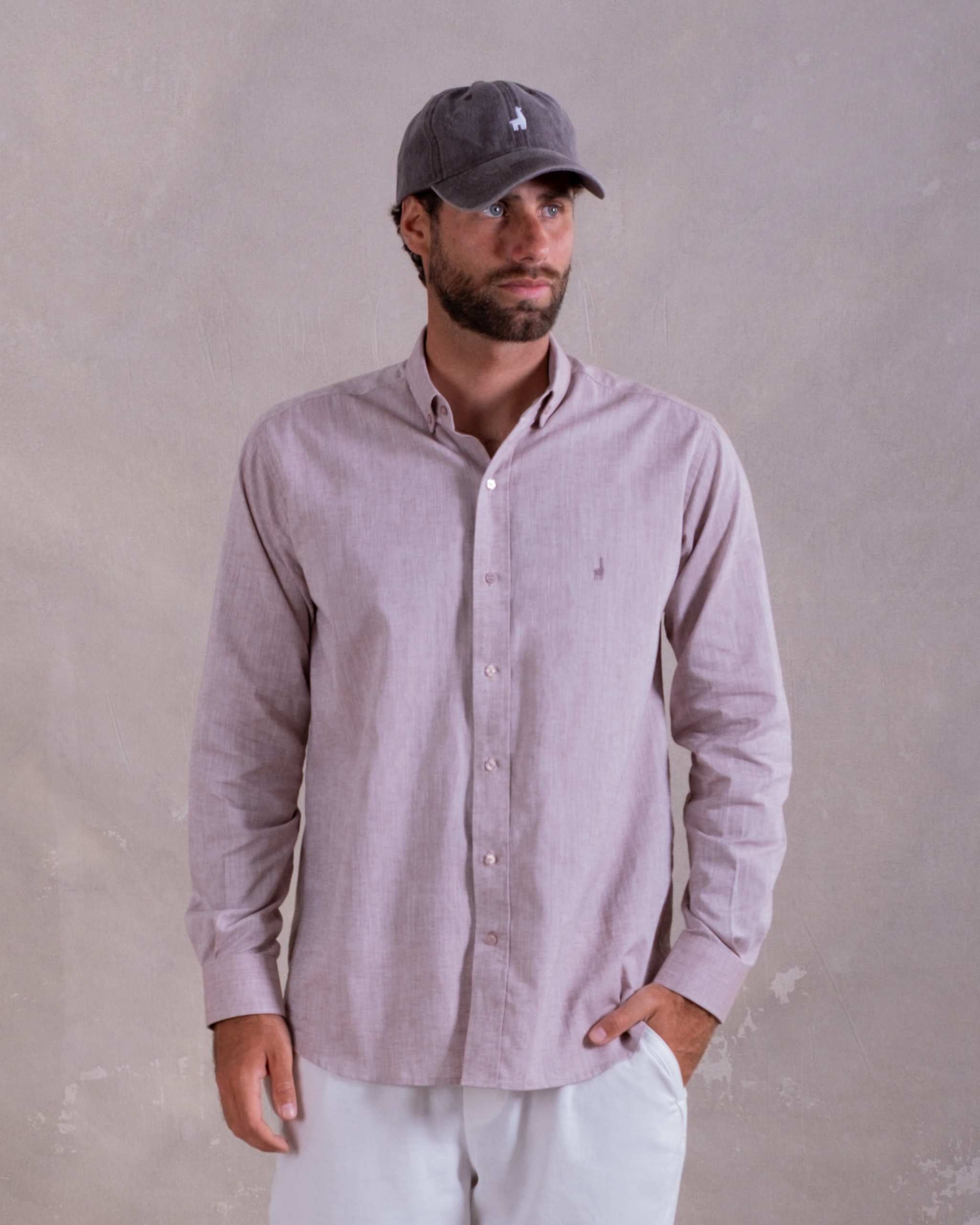 Camisa Pima Lino Mocha-Incluye Caja Premium Qenido