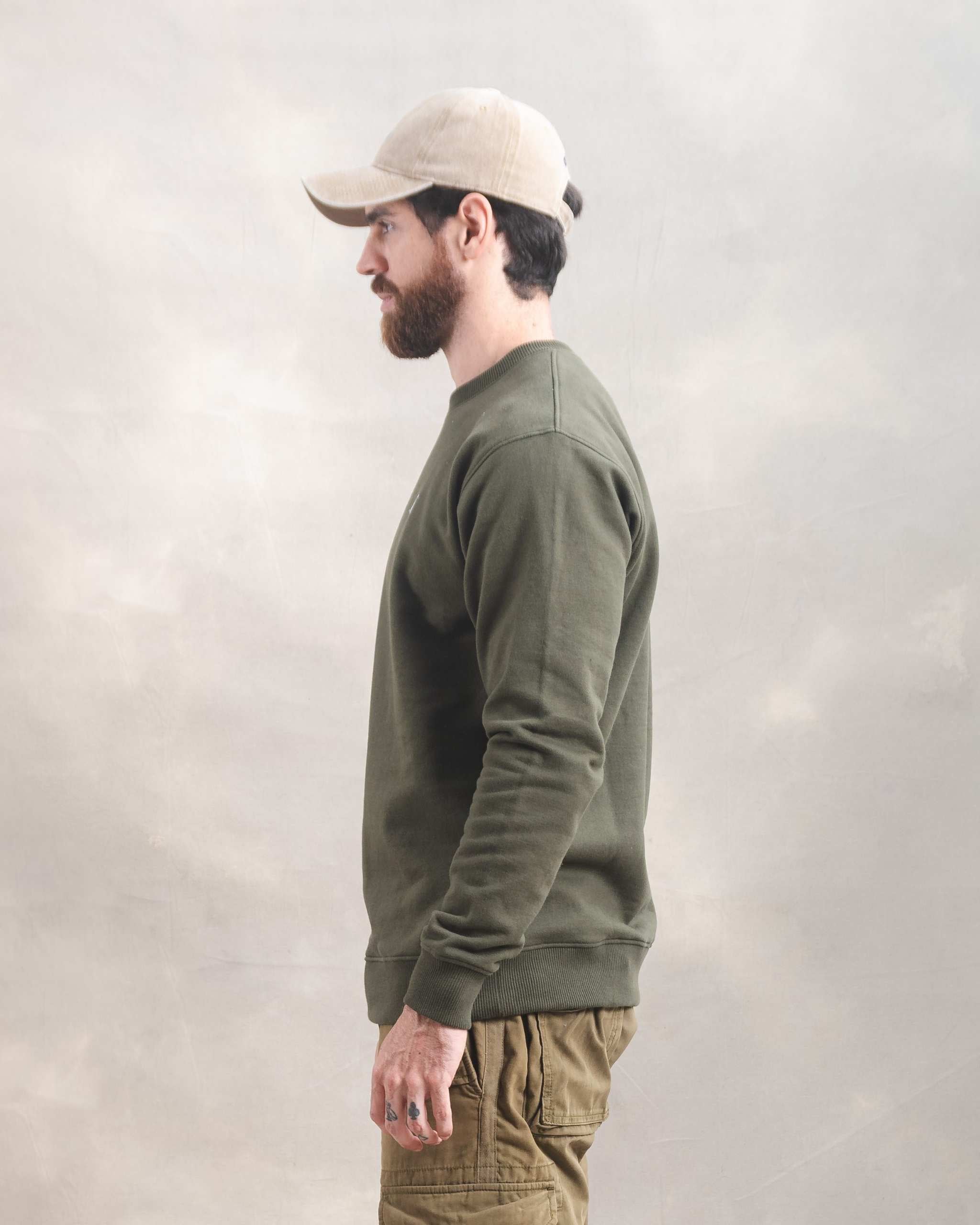 Polera Crewneck Verde Militar