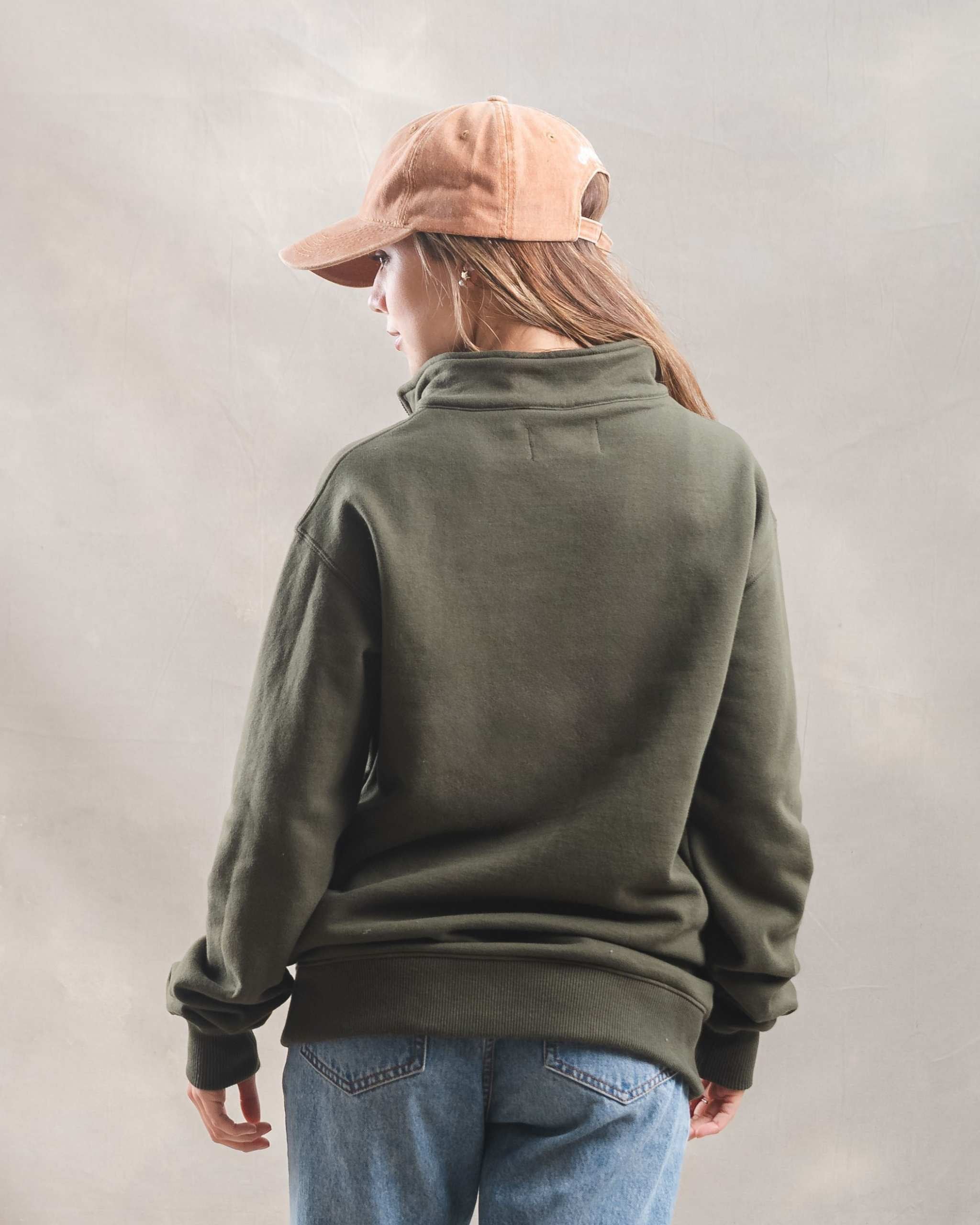 Polera Quarter Zip Verde
