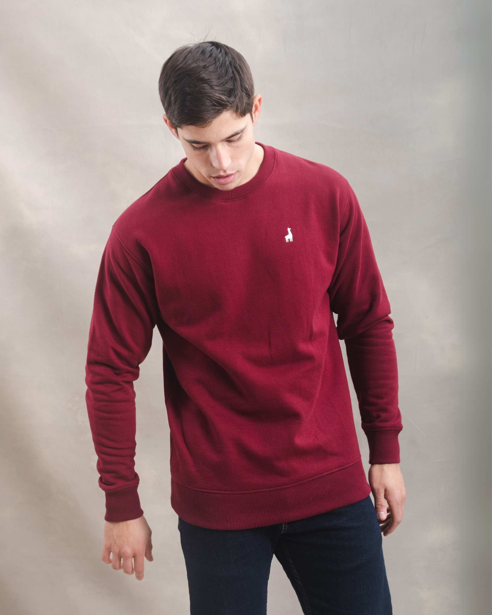 Polera Crewneck Guinda