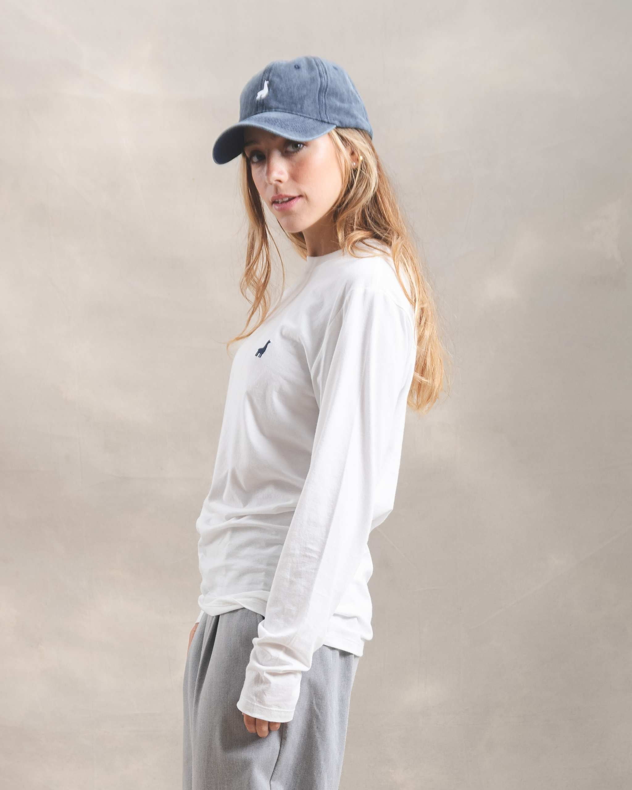 Polo manga larga unisex Blanco Marfil 100% Soft Pima