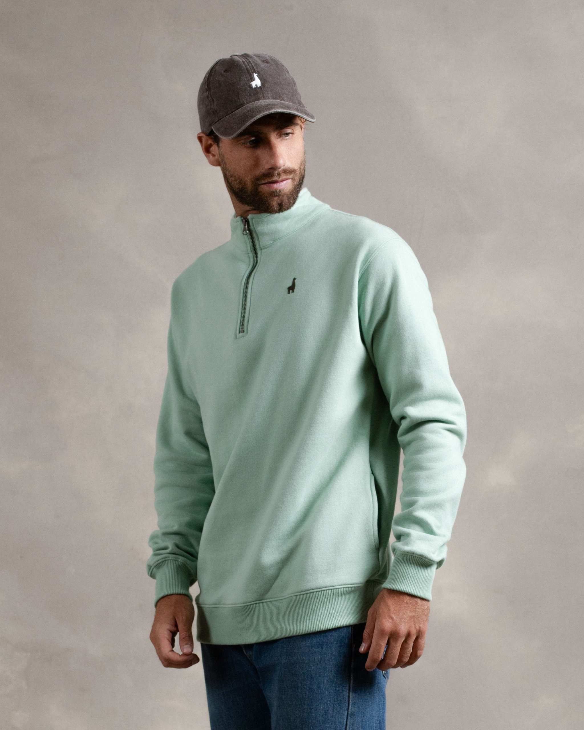 Polera Quarter Zip Menta